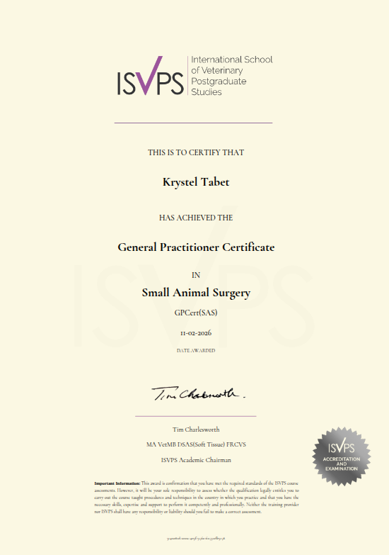 Krystel Tabet ISVPS